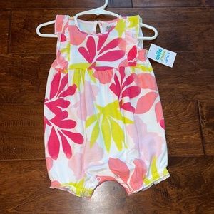 NWT Carters Child of Mine Floral Romper